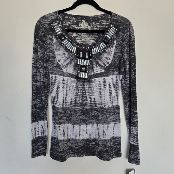Vintage Awake Long Sleeve Tee Top Women's S Y2K Indie Sleaze Hippie Artsy Boho - Picture 1 of 9